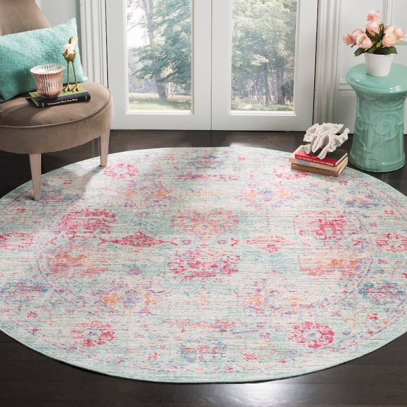 SAFAVIEH Windsor Jane Shabby Chic Cotton/ Polyester Distressed Rug