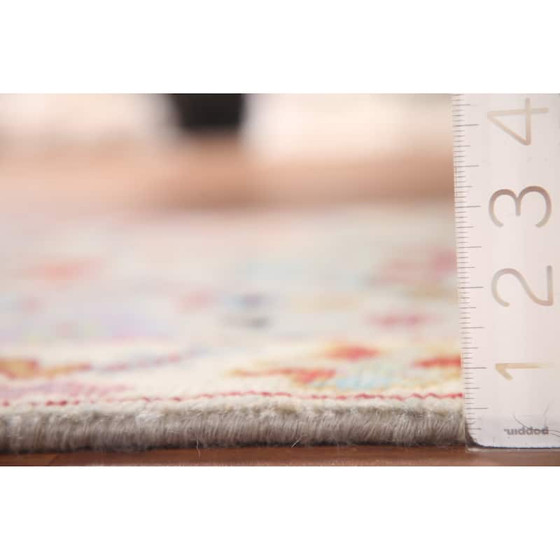 Transitional Grey Oushak Accent Rug Hand-Knotted Wool Carpet - 2'7"x 6'0"