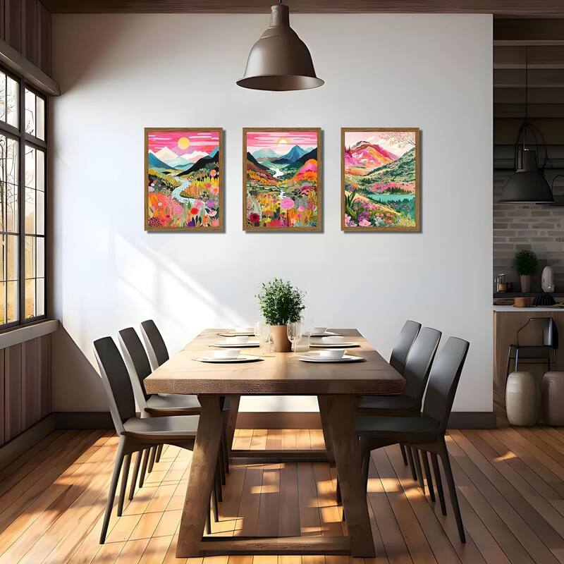 Abstract Watercolor Landscape Flower Wall Decor Paintings