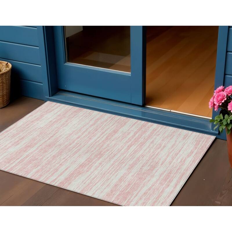 HomeRoots Abstract Modern Rectangle Outdoor Rug - 3' x 5'