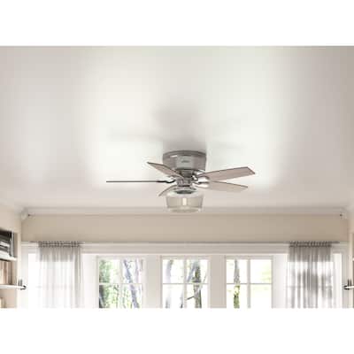 Hunter 44" Bennett Low Profile Ceiling Fan with Bowl LED Light Kit and Handheld Remote - Transitional