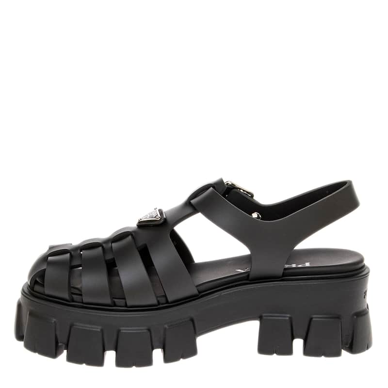 Prada Rubber Monolith Sandals