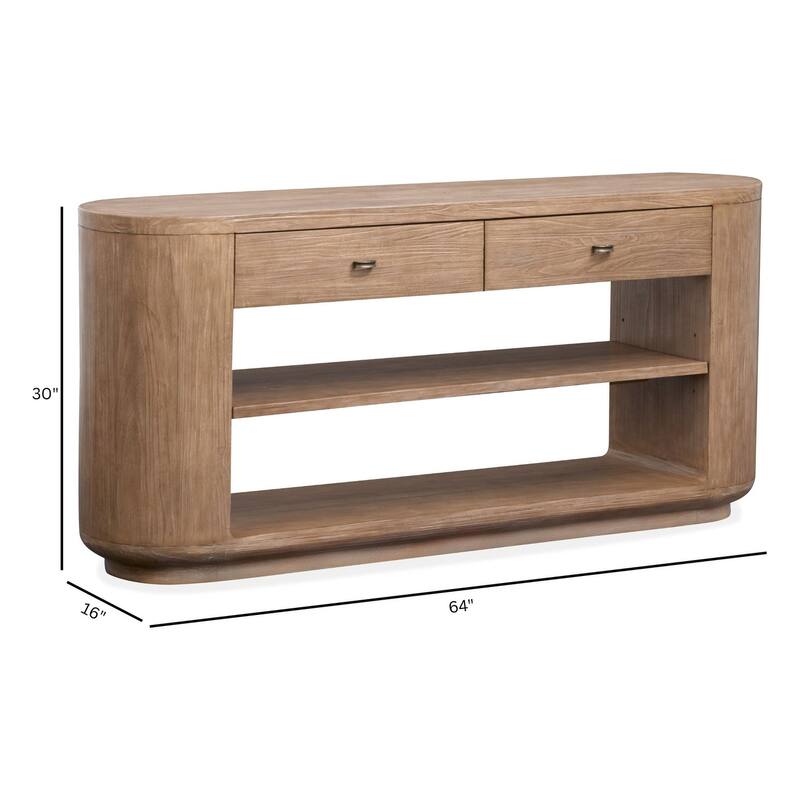 Magnussen Home Sanford Chateau Brown Console Sofa Table - 64''W x 16''D x 30''H