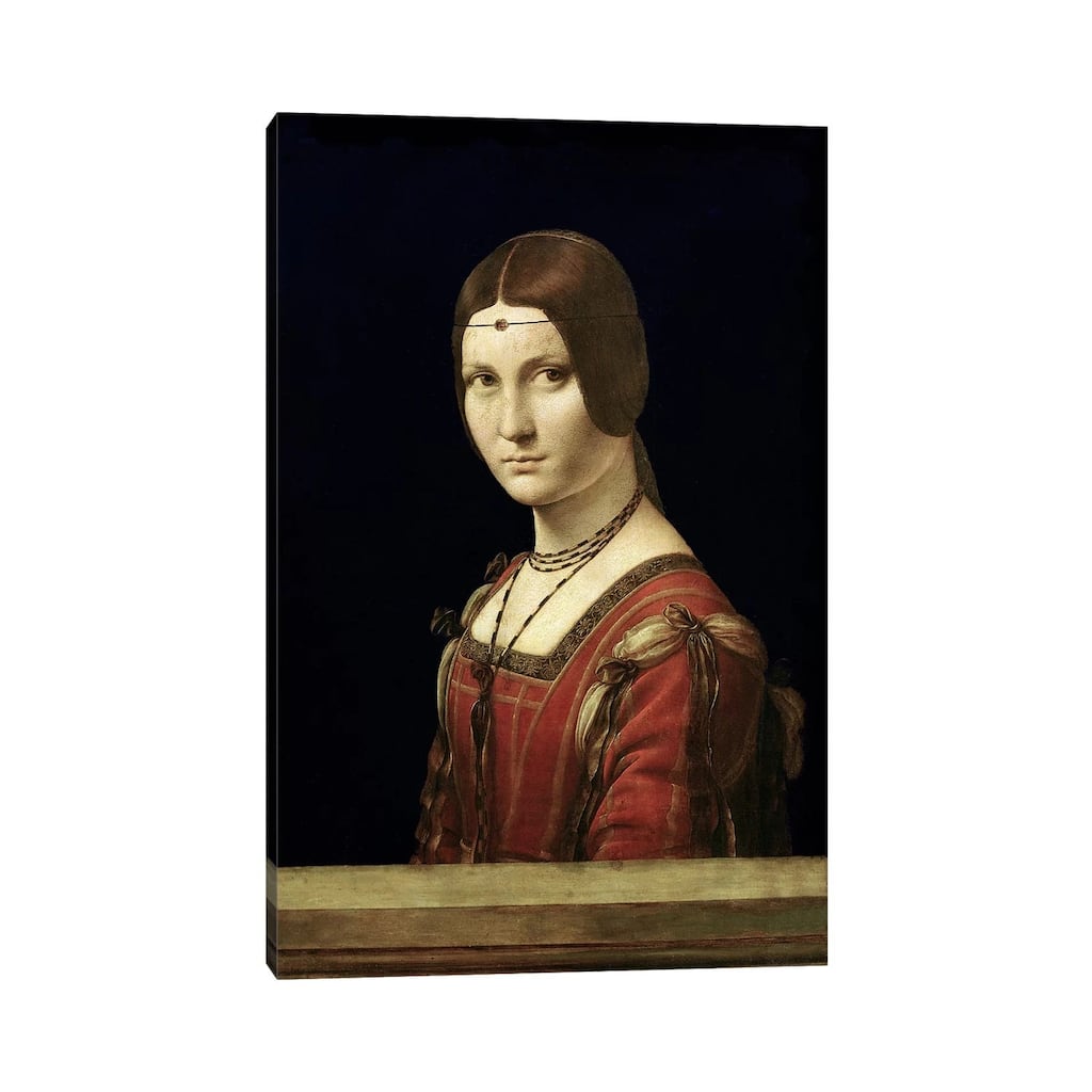 iCanvas "Portrait of a Lady from the Court of Milan, c.1490-95 " by Leonardo da Vinci Canvas Print