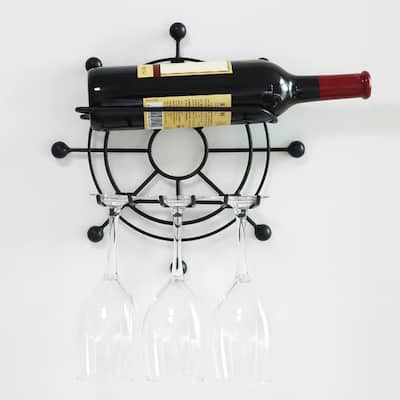 Wine Rack Wall Mounted - 11"D x3.5"W x 15"H