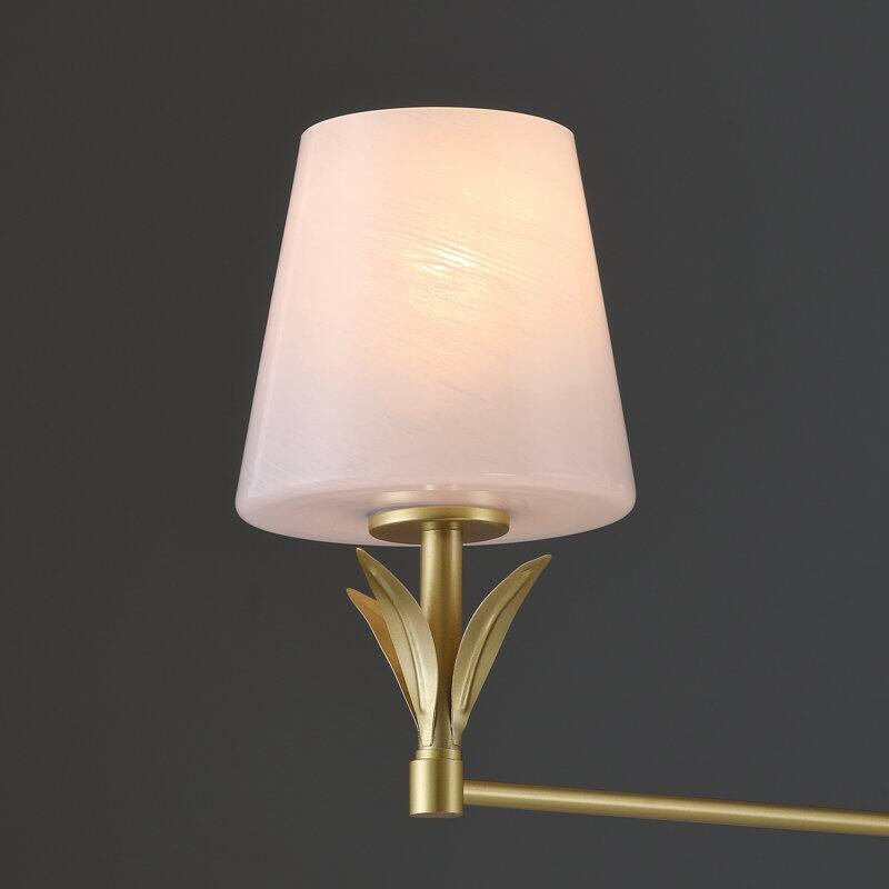 Acroma - 2 Light Gold Steel & Glass Dimmable Modern Linear Chandelier - N/A