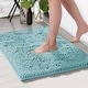 preview thumbnail 6 of 134, Deconovo Chenille Bath Rugs - Thick Plush Microfiber, Non-Slip Washable Bathroom Mats 17x24 Inch - Spa Blue