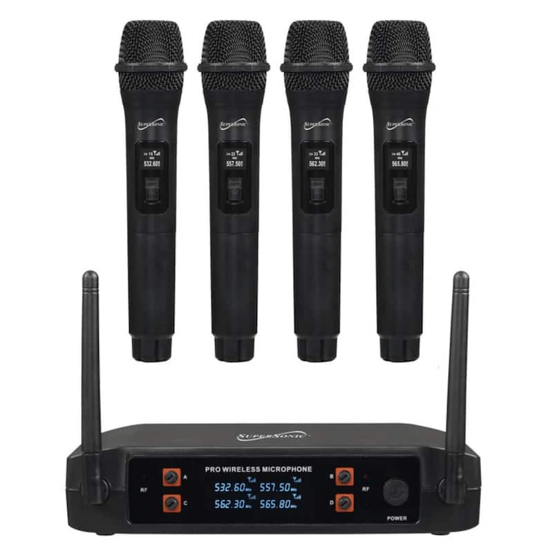 Supersonic 4 Channel 2.4G Wireless Microphone System