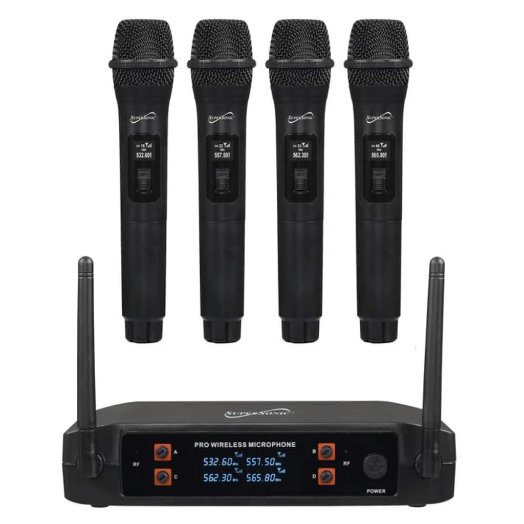Supersonic 4 Channel 2.4G Wireless Microphone System
