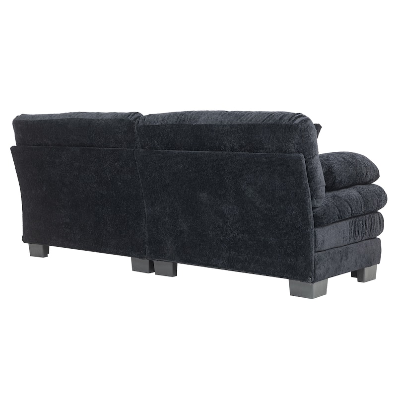 84" Upholstered 3-Seater Sofa with Memory Foam & Comfort Pillows