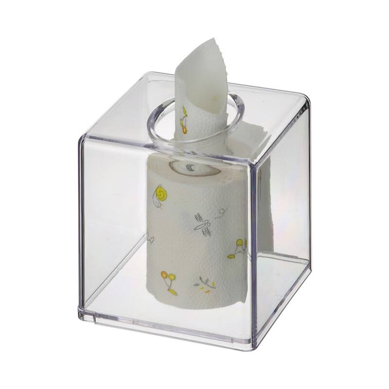 YBM Home Acrylic Clear Tissue Holder Napkin Dispenser, 1234 - 5x5x5.5 Inches - 5x5x5.5 Inches