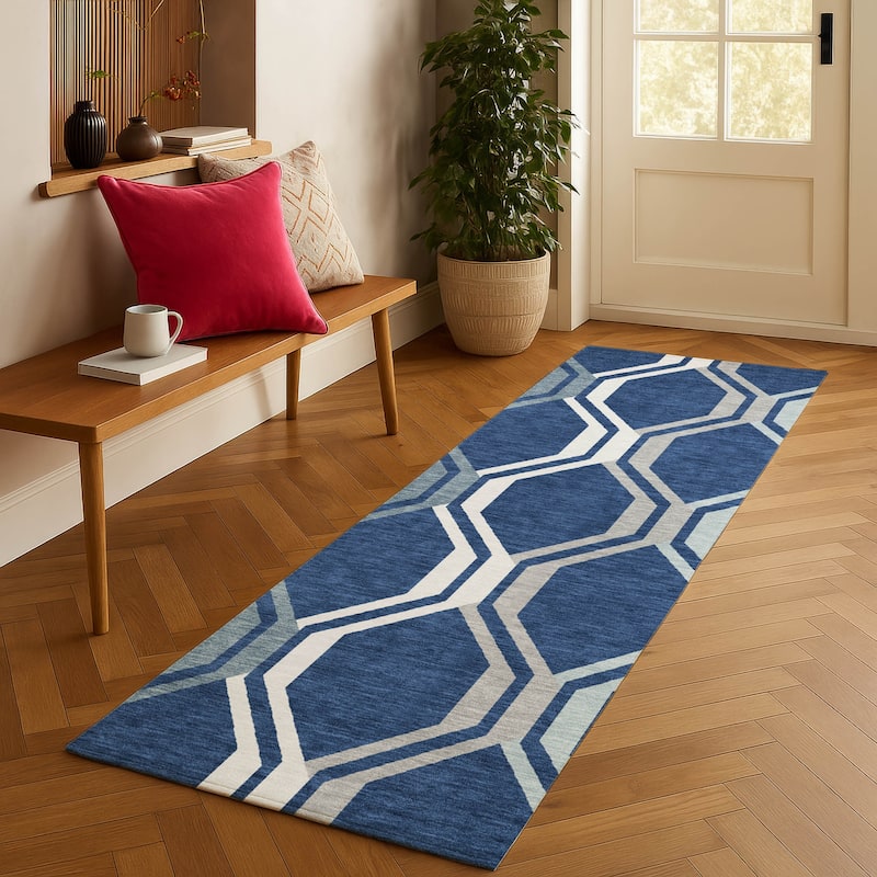 Machine Washable Indoor/ Outdoor Contemporary Dimensions Chantille Rug
