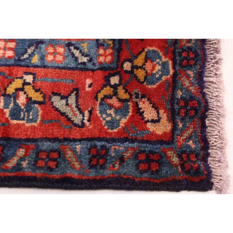 ECARPETGALLERY Hand-knotted Andelz Navy Wool Rug - 3'8 x 10'6