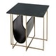 preview thumbnail 2 of 6, Stephanik 20.25 in. W Rectangular Marble & Leather Magazine Side Table