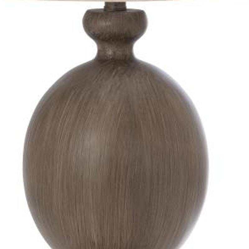 HomeRoots 30" Brown Table Lamp With Beige Drum Shade - 6.25