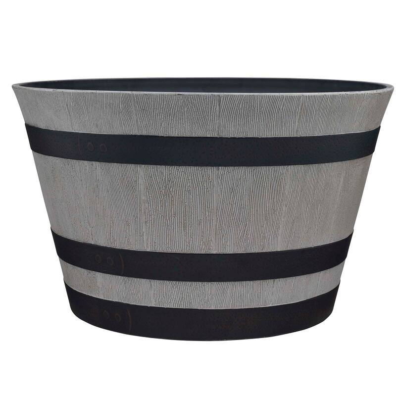Southern Patio Whiskey Barrel Planter - 22.24" Diameter - Birchwood