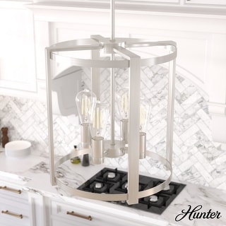 Hunter 16" Astwood 4 Light Chandelier, Kitchen Island, Dining Room, Entry - Contemporary, Transitional, Art-Deco