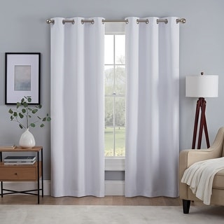 Eclipse Khloe 100% Absolute Zero Blackout Solid Textured Thermaback Curtain Panel