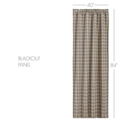 Sawyer Mill Charcoal Plaid Blackout Panel 84x40