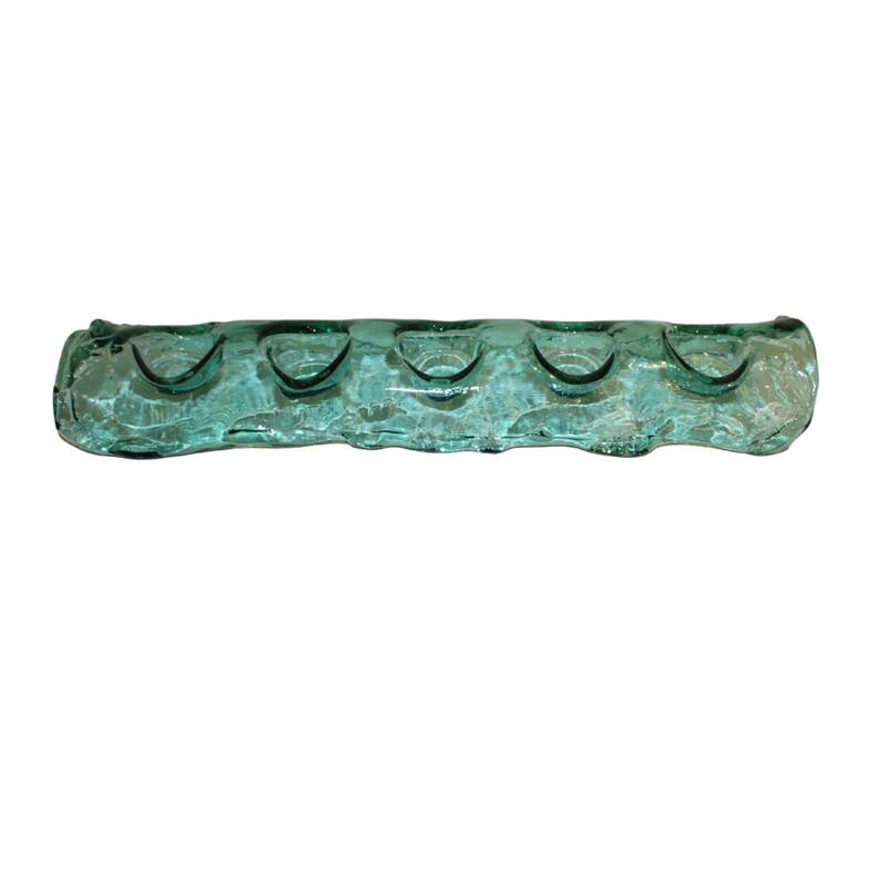Quintuple Tealight Candle Holder - 19.5" - Blue
