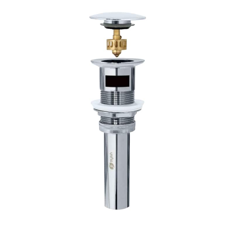 STYLISH Pop-Up Bathroom Sink Drain with Overflow D-701