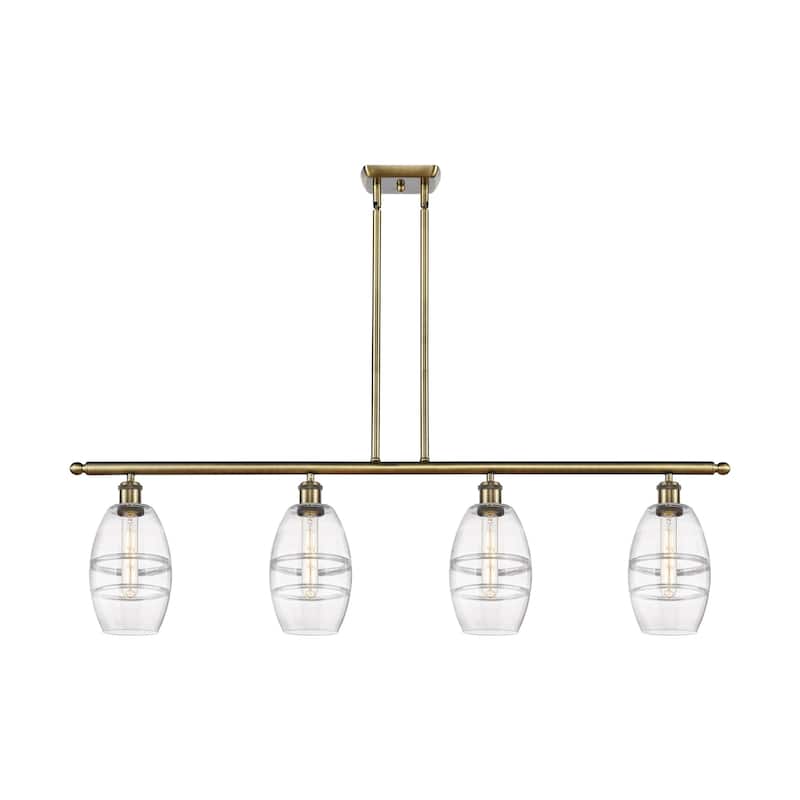 Innovations Lighting 516-4I-9-48 Vaz Linear Vaz 4 Light 48" Wide - Antique Brass / Clear