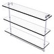 preview thumbnail 28 of 32, Allied Brass 16 Inch Triple Tiered Glass Shelf with Integrated Towel Bar