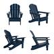 Laguna Poly Folding Adirondack Chair (Set of 4) - Navy Blue