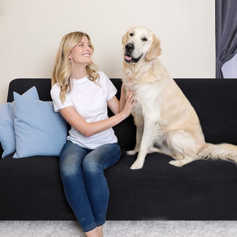 Subrtex 1-Piece Sofa Cover Stretch Soft Couch Loveseat Slipcover