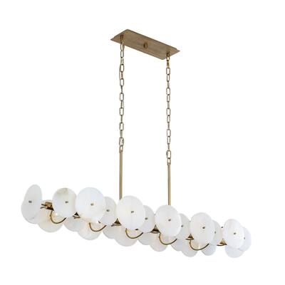 Varaluz Cosmos 10-Light Real Alabaster Stone Island Pendant