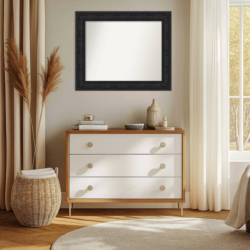 Luxe Non-Beveled Framed Wall Mirror