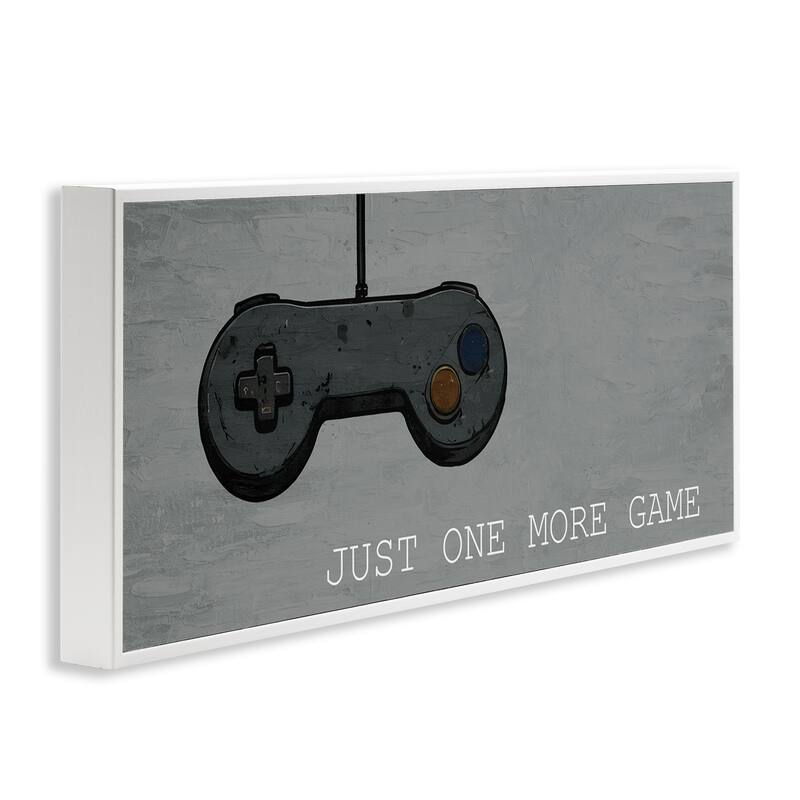 Stupell Just One More Rustic Gaming Framed Giclee Art Design By Kim Allen