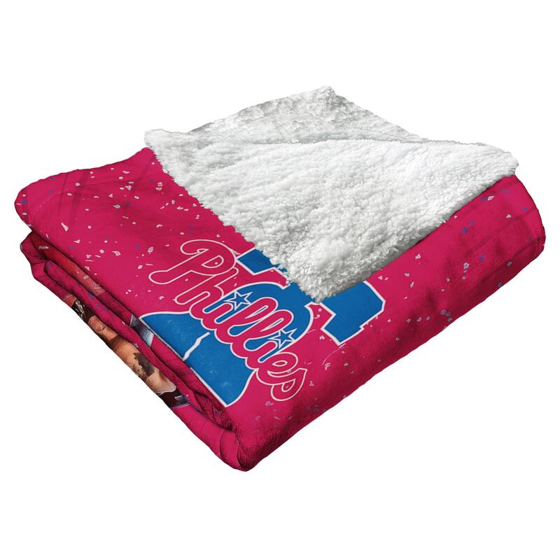 MLB Player Philadelphia Phillies Bryce Harper Silk Touch Sherpa Throw