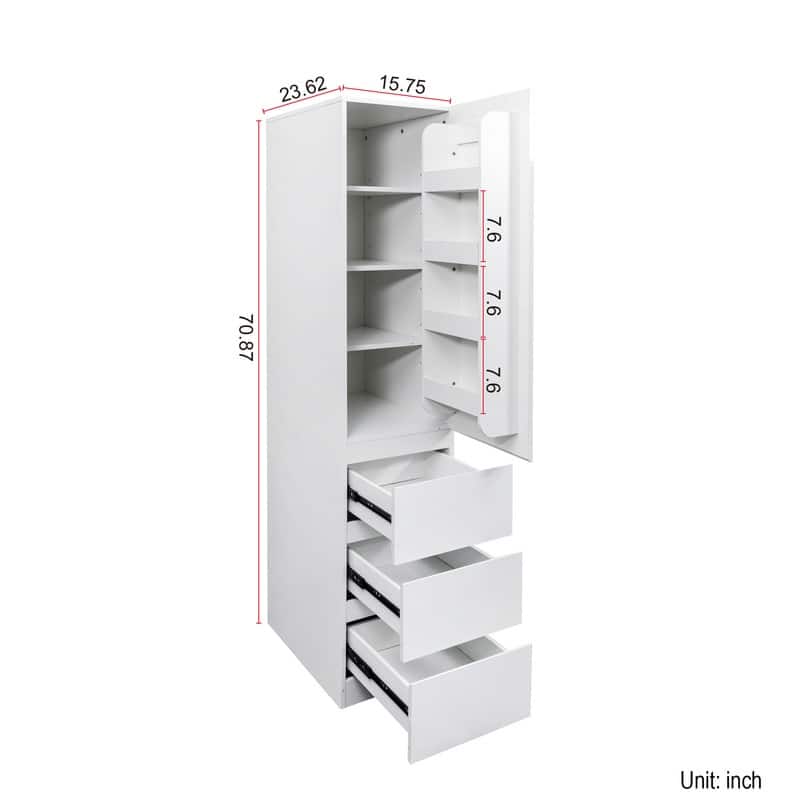 Kitchen Pantry Storage Cabinet With Doors, Shelves & Drawers - Spacious Food Storage Organizer For Kitchen Or Dining Area