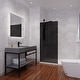 preview thumbnail 8 of 18, Veil Series 74 in. by 34 in. Framed Frosted Glass Shower Screen