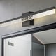 preview thumbnail 33 of 62, JONATHAN Y Baxter 22" 1-Light Modern Contemporary 360-Degree Rotatable Iron/Seeded Acrylic Integrated LED Vanity Light