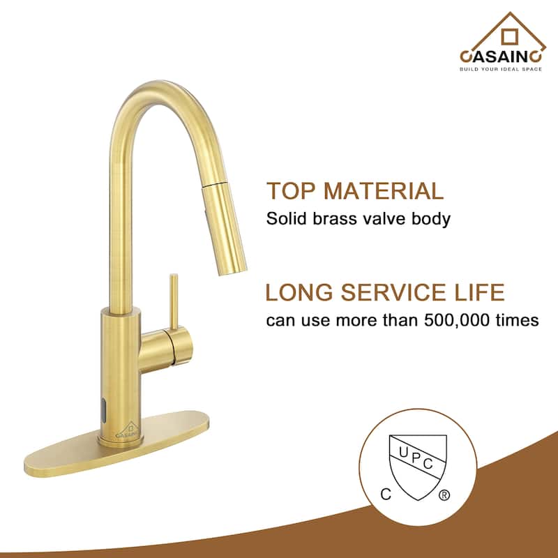 Pull Down Sprayer Kitchen Faucet with Infrared Sensor