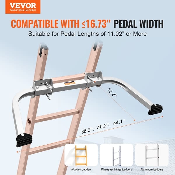 Heavy Duty Ladder Stabilizer With Rubber Pads – Adjustable Standoff For Roof, Gutter, Wall, Fits 13-23 Inch Ladders