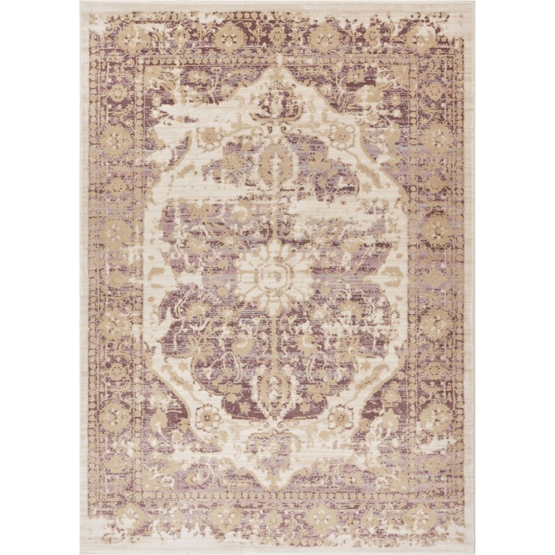 Well Woven Modern Distressed Vintage Medallion Area Rug - 7'10" x 10'6"