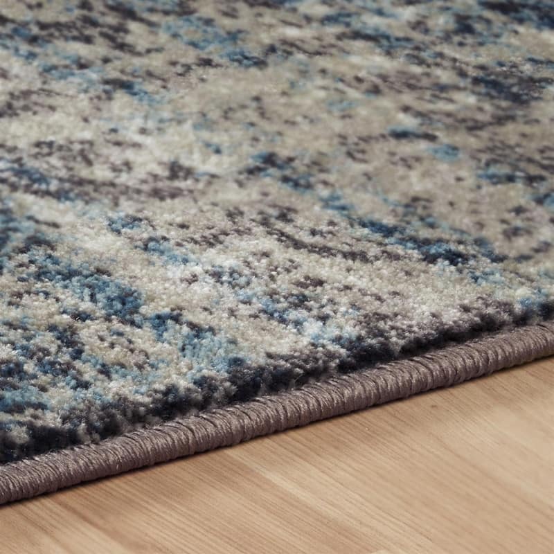 Superior Sabelle Non Slip Modern Medallion Foldable Washable Area Rug