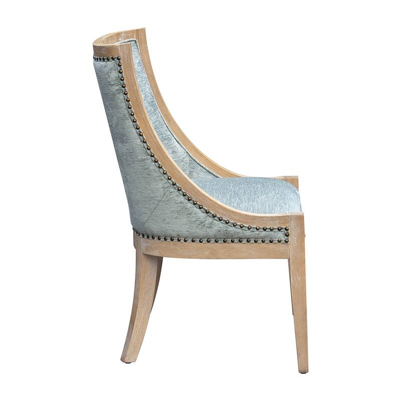 1-Piece Upholstered Dining Chair Side Chairs with Nailhead Trim