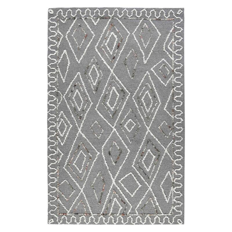 HomeRoots Geometric Lodge Rectangle Area Rug