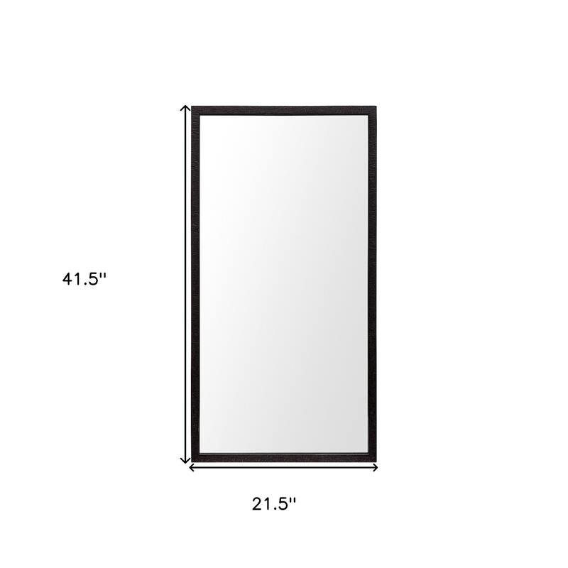 HomeRoots 42" Black Framed Bathroom Vanity Mirror - 21.50 in. x 41.50 in. x 1.75 in.