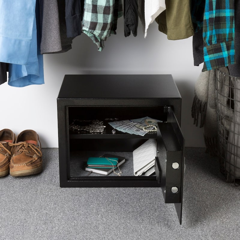 Electronic Combination Safe - Large Steel Strongbox with Keypad, Manual Override Key - Protect Money, Jewelry, More by Stalwart