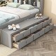 preview thumbnail 14 of 28, Modern Full Size Functional Storage Platform Bed with Drawers