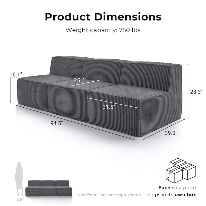 Furniture of America Navir Modern 5-Piece Chenille Foam Modular Sofa and Loveseat Set