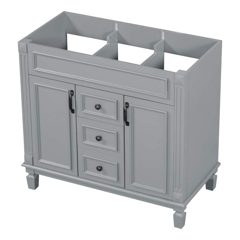 36'' Bathroom Vanity Without Top Sink, Cabinet Only,Storage Cabinet With 2 Soft Closing Doors And 2 Drawers