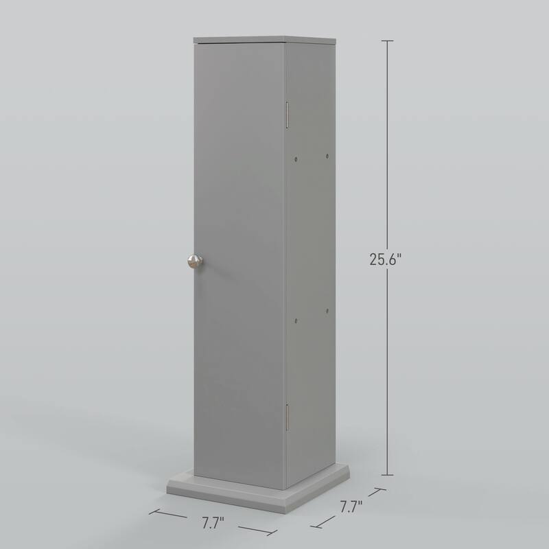 HOMCOM Toilet Paper Cabinet, Small Bathroom Corner Floor Cabinet with Doors and Shelves, Thin Storage Bathroom Organizer