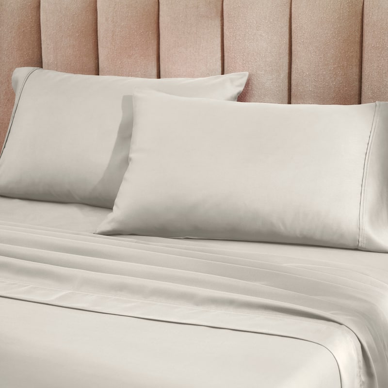 Superior Cotton Blend 1200 Thread Count Solid Deep Pocket Bed Sheet Set