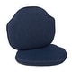 preview thumbnail 76 of 93, Klear Vu Gripper Omega Windsor Dining Chair Cushion Set Set of 2 - Indigo